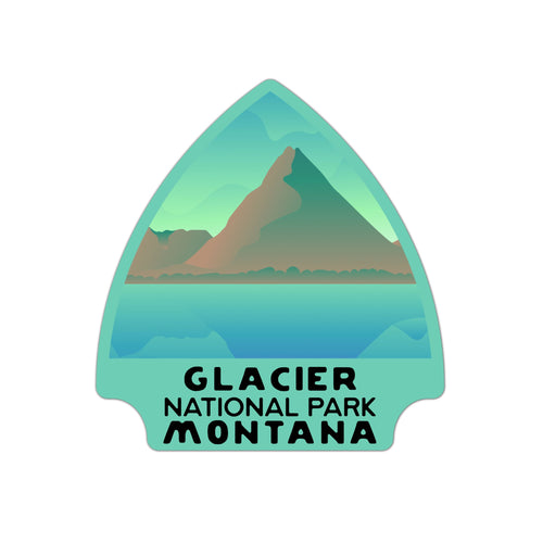 Glacier National Park Sticker | Glacier Arrowhead Sticker
