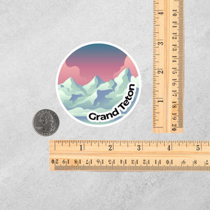 Grand Teton National Park Sticker | Grand Teton Round Sticker