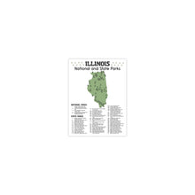 Load image into Gallery viewer, Illinois State and National Park Map | Illinois National Park Poster | Illinois State Park Poster