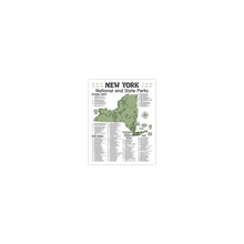 Load image into Gallery viewer, New York State and National Park Map | New York National Park Poster | New York State Park Poster