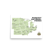Load image into Gallery viewer, Midwest National Park Map