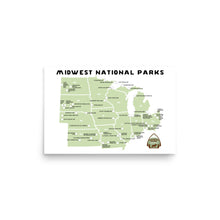 Load image into Gallery viewer, Midwest National Park Map