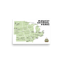 Load image into Gallery viewer, Midwest National Park Map