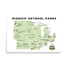 Load image into Gallery viewer, Midwest National Park Map