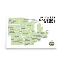 Load image into Gallery viewer, Midwest National Park Map