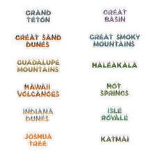 Load image into Gallery viewer, 10 National Park Name Stickers of Your Choice