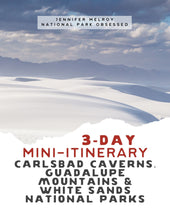 Load image into Gallery viewer, Mini  3-Day Carlsbad Caverns, Guadalupe Mountains & White Sands National Park Itinerary
