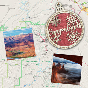 Utah Mighty Five National Park Christmas Ornaments Bundle / Utah National Park Wooden Christmas Ornament