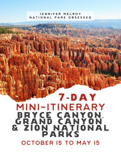 Load image into Gallery viewer, Mini  7-Day Bryce Canyon, Grand Canyon, and Zion National Parks Itinerary - October 15 to May 15