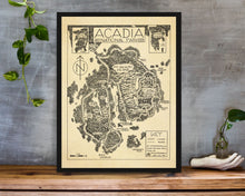 Load image into Gallery viewer, Acadia National Park Map Hand-Drawn Print