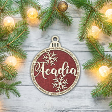 Load image into Gallery viewer, Acadia National Park Christmas Ornament - Round