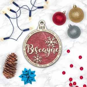 Biscayne National Park Christmas Ornament - Round