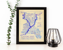 Load image into Gallery viewer, Canyonlands National Park Map Hand-Drawn Print