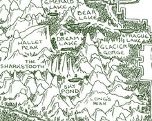 Load image into Gallery viewer, Rocky Mountain National Park Map Hand-Drawn Print