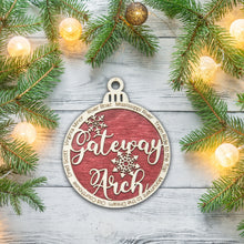 Load image into Gallery viewer, Gateway Arch National Park Christmas Ornament - Round