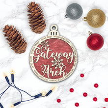 Load image into Gallery viewer, Gateway Arch National Park Christmas Ornament - Round