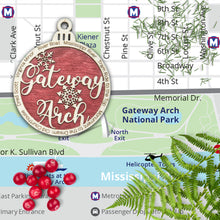 Load image into Gallery viewer, Gateway Arch National Park Christmas Ornament - Round