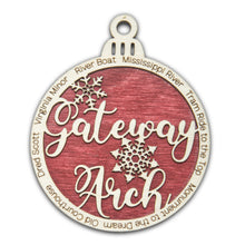 Load image into Gallery viewer, Gateway Arch National Park Christmas Ornament - Round