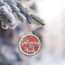 Load image into Gallery viewer, Gateway Arch National Park Christmas Ornament - Round