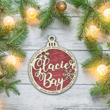 Load image into Gallery viewer, Glacier Bay National Park Christmas Ornament - Round