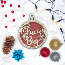 Load image into Gallery viewer, Glacier Bay National Park Christmas Ornament - Round