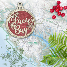 Load image into Gallery viewer, Glacier Bay National Park Christmas Ornament - Round