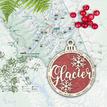 Load image into Gallery viewer, Glacier National Park Christmas Ornament - Round