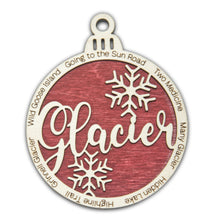 Load image into Gallery viewer, Glacier National Park Christmas Ornament - Round