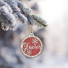 Load image into Gallery viewer, Glacier National Park Christmas Ornament - Round