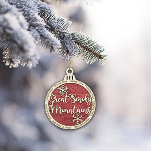 Great Smoky Mountains National Park Christmas Ornament - Round