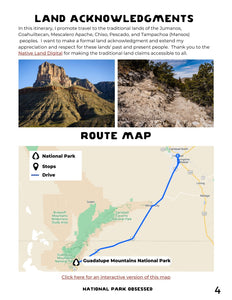 Mini  1-Day Guadalupe Mountains National Park Itinerary