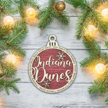 Load image into Gallery viewer, Indiana Dunes National Park Christmas Ornament - Round