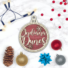 Load image into Gallery viewer, Indiana Dunes National Park Christmas Ornament - Round