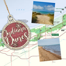 Load image into Gallery viewer, Indiana Dunes National Park Christmas Ornament - Round