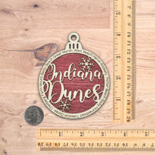 Load image into Gallery viewer, Indiana Dunes National Park Christmas Ornament - Round