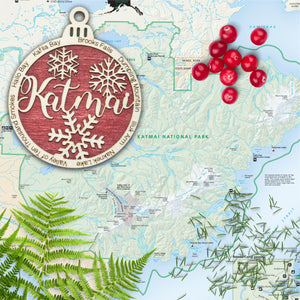 Katmai National Park Christmas Ornament - Round