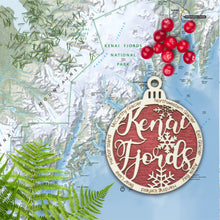 Load image into Gallery viewer, Kenai Fjords National Park Christmas Ornament - Round