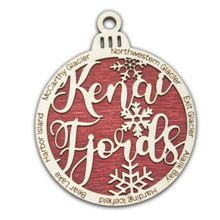 Load image into Gallery viewer, Kenai Fjords National Park Christmas Ornament - Round