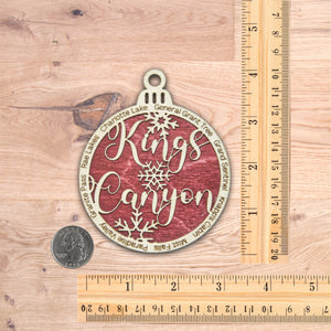 Kings Canyon National Park Christmas Ornament - Round