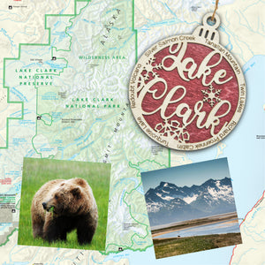 Lake Clark National Park Christmas Ornament - Round