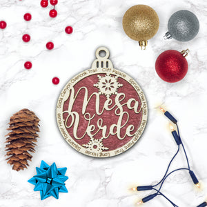 Mesa Verde National Park Christmas Ornament - Round