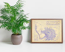 Load image into Gallery viewer, Olympic National Park Map Hand-Drawn Print