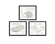 Load image into Gallery viewer, Olympic National Park Map Hand-Drawn Print