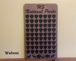 63 National Park Checklist / US National Parks Bucket List Board / FREE SHIPPING / Track your parks adventure