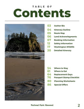 Load image into Gallery viewer, 7 Day Washington National Park Itinerary - Olympic, Mount Rainier, North Cascades