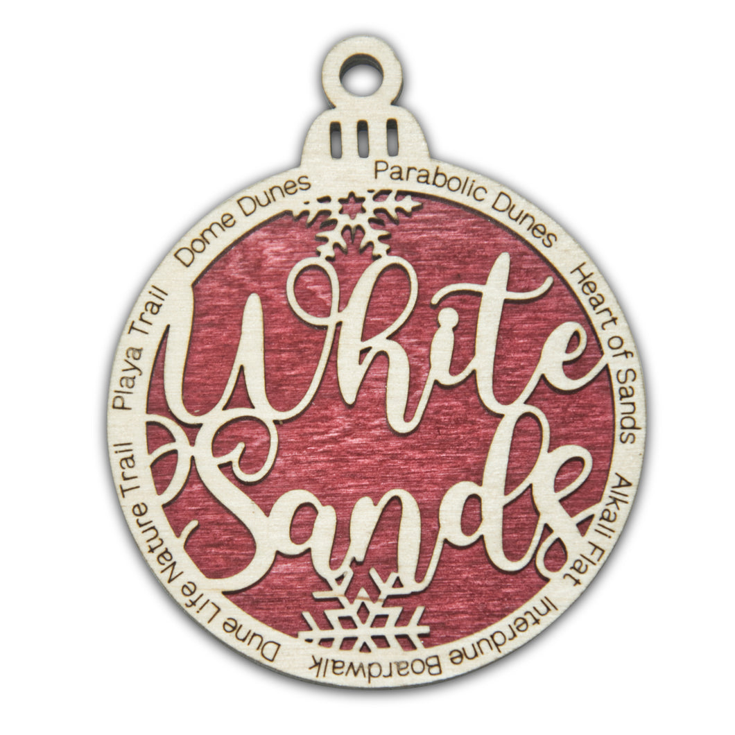 White Sands National Park Christmas Ornament - Round