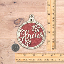 Load image into Gallery viewer, Glacier National Park Christmas Ornament - Round