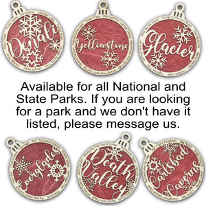 Yellowstone National Park Christmas Ornament - Round