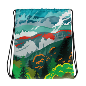 Great Smoky Mountains Drawstring Bag
