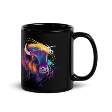Load image into Gallery viewer, Bison Head Black Glossy Mug